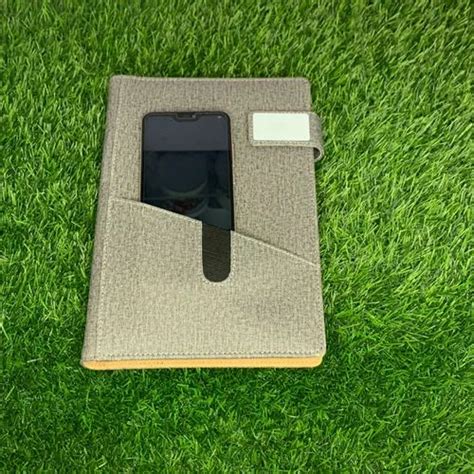 Perfect Bound 54 GSM Light Grey PU Leather Executive Diary A4 At Rs