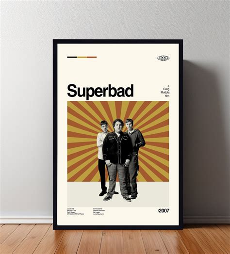 Superbad Movie Poster Superbad Print Wall Art Minimalist - Etsy