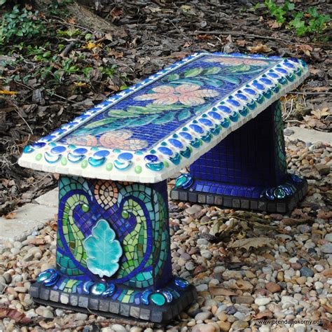 Mosaic Garden Bench I Can Do That With My Plain Grey Concrete Bench