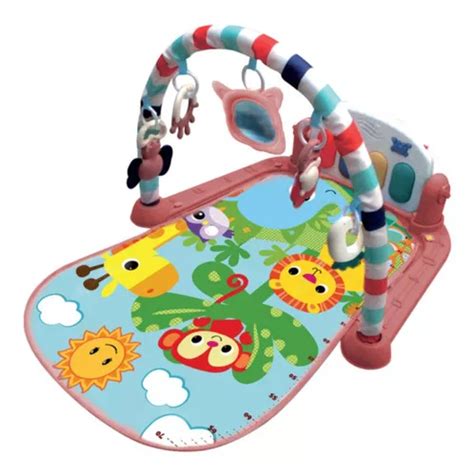 Tapete De Atividades Musical Piano Safari Maxi Baby Rosa MercadoLivre