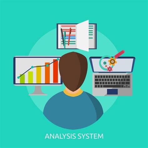 Analysis System Conceptual Illustration Design Vector Art At