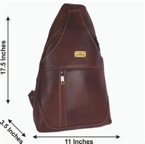 Ergo Royal Unisex Dark Brown Leather Back Pack Bag Number Of