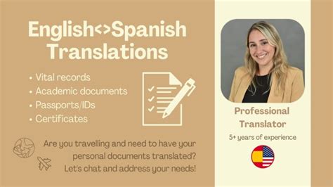 Translate Your Documents From English Into Spanish Or Vice Versa By