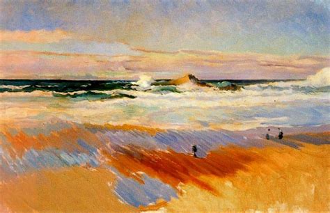 Beach Of Biarritz France Joaqu N Sorolla Wikiart Org