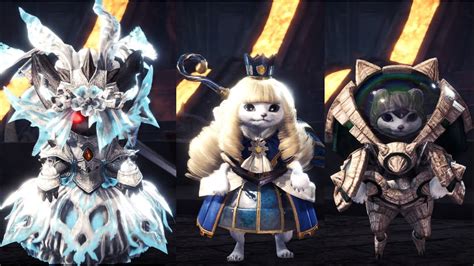 Mhw Iceborne All Craft Able High Rank Palico Armors And Weapons As Of