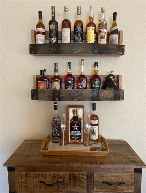 Bourbon/whiskey Barrel Stave Shelf - Etsy