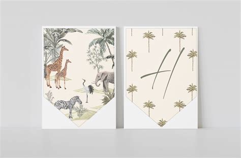 Safari Birthday Party Flag Banner Garland Decor Jungle Birthday