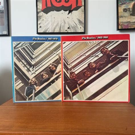 The Beatles Red Blue Albums Apple Records Vinyl