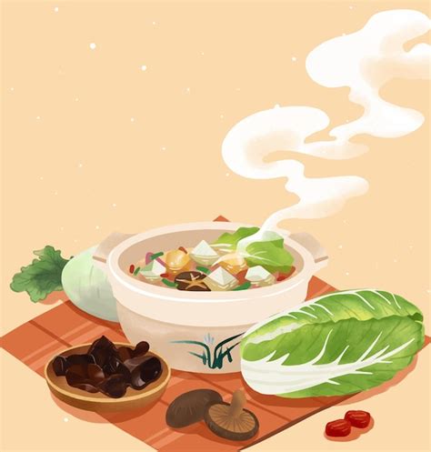 A Hot Pot Of Soup And Vegetables Premium Ai Generated Vector