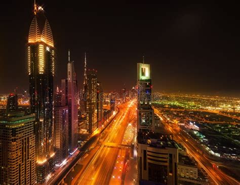 Skyline Of Sheikh Zayed Road City Of Dubai Editorial Image Image Of