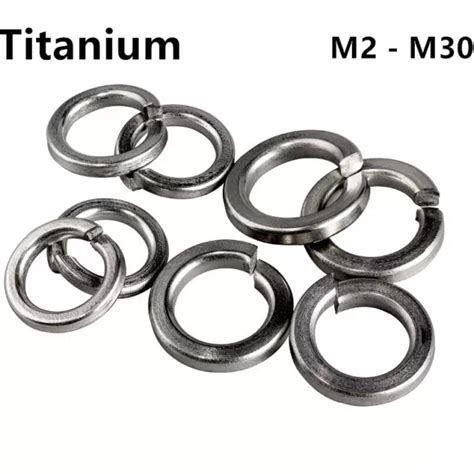 TITANIUM HELICAL SPRING Lock Washers M2 M2 5 M3 M4 M5 M6 M8 M10 M12 M14