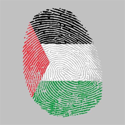 Premium Vector | Palestine flag on finger imprint