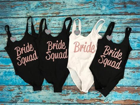 Squad Swimsuit Bachelorette Swimsuit Bridesmaid Swimsuit Bride Swim Bride Squad Swimsuit