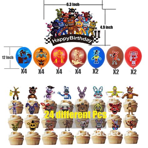 Buy 162 Pcs Fnaf Security Breach Party Suppliesfnaf Merch Birthday