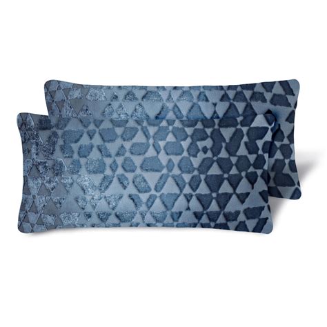 Set Of Two Triangles Velvet Mini Pillows By Kevin O Brien Silk Velvet