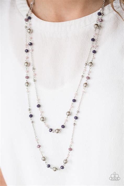 Grotto Glow Purple Necklace Paparazzi Accessories Bedazzle Me