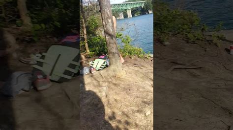 Cliff Diving At Summersville Lake West Virginia Jumping Off Big Rocks