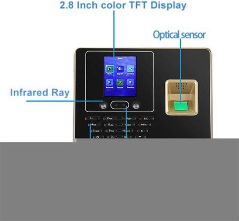 DDDF Biometric Fingerprint Attendance Machine LCD Display USB