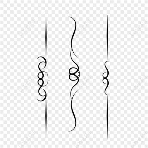 Fine Black Split Line Vector Material Fine Lines Dividing Line PNG