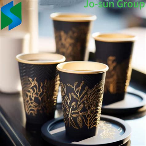 Jo Sun Disposable Single Wall Degradable Black Hot Stamping Process