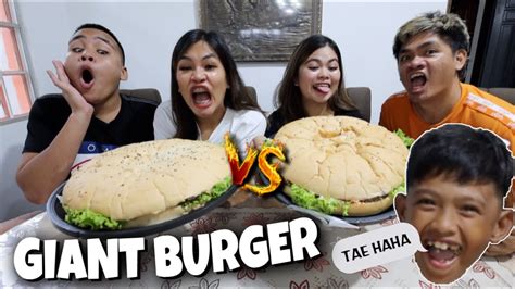 Giant Burger Challenge Nagkapikunan Youtube