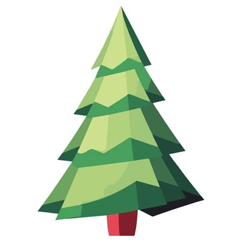 Premium Vector Abstract Christmas Tree Flat Vector Illustration