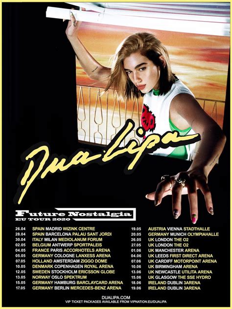 Dua Lipa Tour Dates 2024 Arlee Cacilia