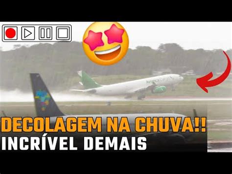 Muita Chuva Pouso E Decolagem Do Airbus A330 243F Da Avianca Cargo