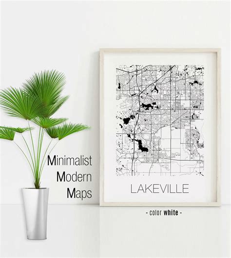 Lakeville Minnesota Lakeville Mn Map Lakeville Map Etsy