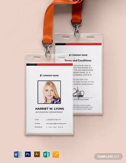 Two Id Cards With Lanyards Attached To Each Other On A Pink And Orange