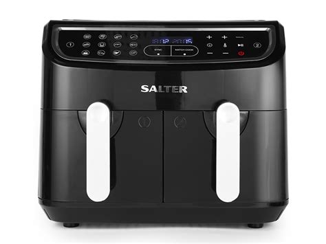 Salter EK4548 Dual Air Fryer Double Drawer 2 XL Non Stick Cooking