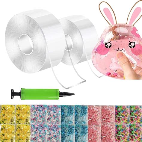 Nano Tape Bubble Kit with Inflator,Nano Tape for Making Bubbles with ...