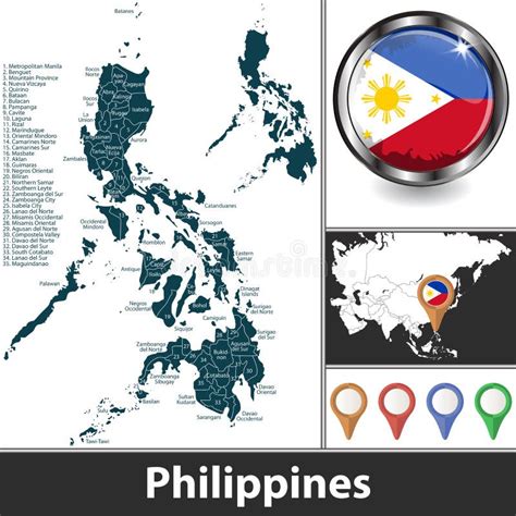 Map Of Philippines Stock Vector Illustration Of Manila