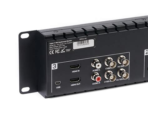 T51 PLUS Triple 5.5" 2RU Rackmount Monitor Full HD 3G-SDI, 4KHDMI, AV ...