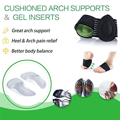 Plantar Fasciitis Foot Pain Relief And Recovery Kit Compression Foot Sleeves Heel Cups Cushioned