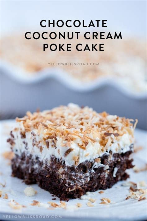 Chocolate Coconut Poke Cake Recipe Coconut Recipes Coconut Poke