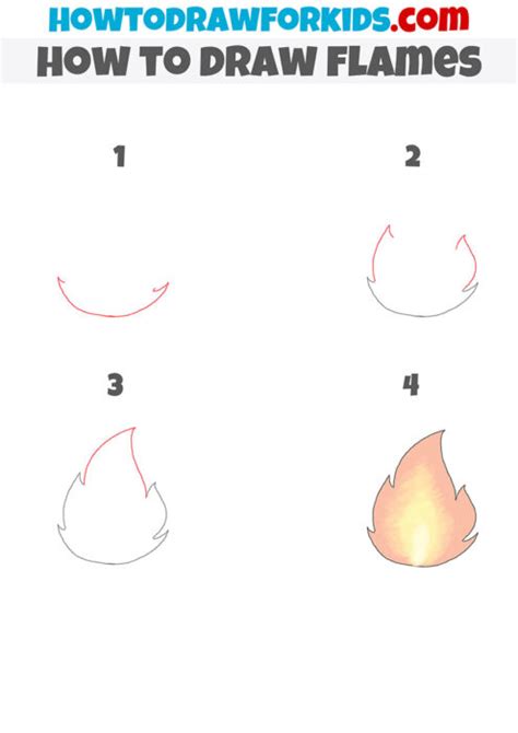 How to Draw Flames - Easy Drawing Tutorial For Kids