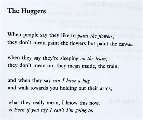 The Huggers by Selima Hill | Carl tells tales