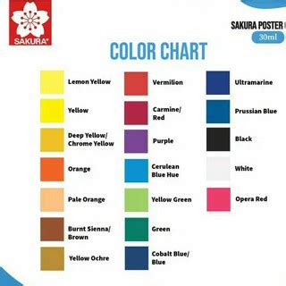 Jual Sakura Poster Color 30ml Indonesia Shopee Indonesia