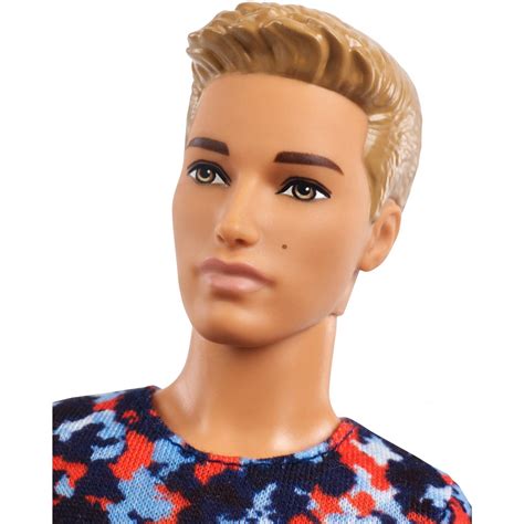 Barbie Ken Fashionistas Doll Original Body Type Wearing Camo Top