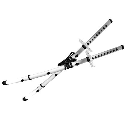 DUAL KATANA BLACK AND WHITE Roblox ID