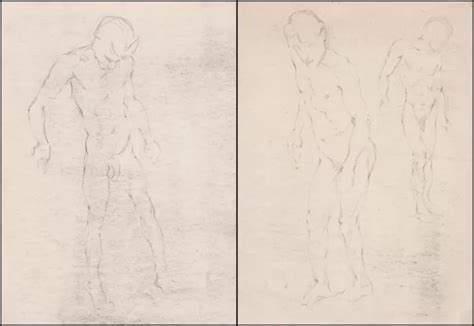 KARL LUDWIG NAGEL Male Nude Akte Nu Homme Akt Mann Dessin Zeichnung