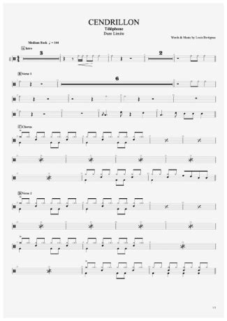 T L Phone Cendrillon Sheet Music For Drums