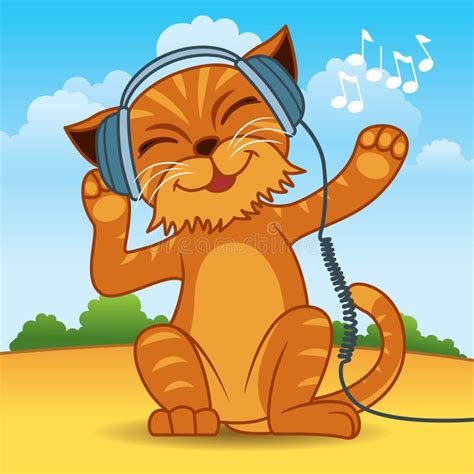 Headphone Cat Stock Vector Illustration Of Dancing Veterinarian