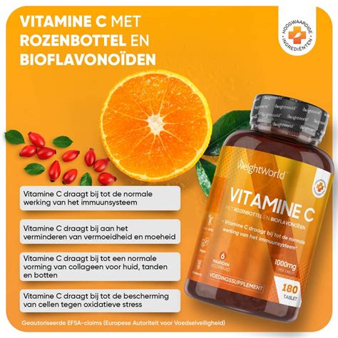 Vitamine C Tabletten Met Rozenbottel Bioflavono Den Weightworld