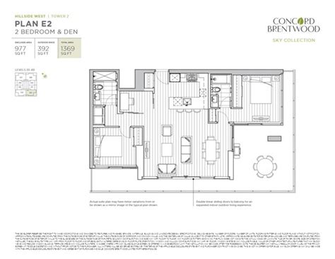 Concord Brentwood Phase One E Floor Plan Burnaby Bc Livabl