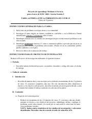 TAREA ALTERNA SOSC 1010 COVID 19 03312020 Pdf Proyecto De Aprendizaje