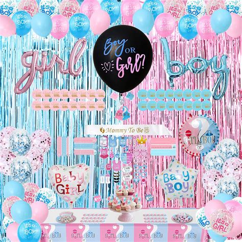Gender Reveal Decorations Gender Reveal Party Supplies 317pcs 36