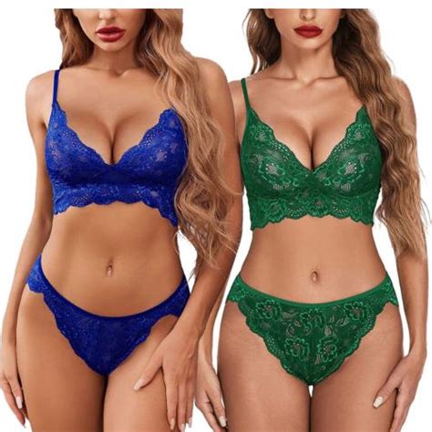 Buy Arnoni Women Babydoll Nightwear Lace Bra Panty Lingerie Set Women Babydoll Night Dress