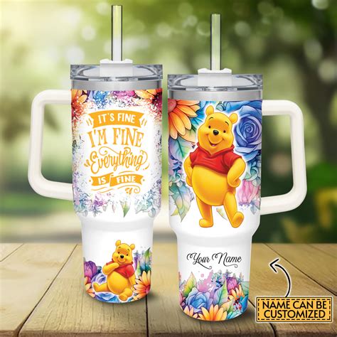 Pooh Winnie The Pooh Cartoon Custom Stanley Cup 40 Oz 30 Oz Tumbler